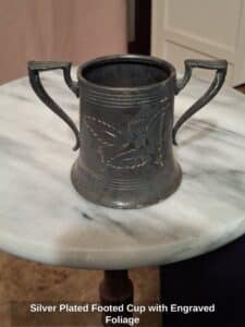Silver-Plated-Footed-Cup-with-Engraved-Foliage