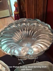 Silver-Plated-Scallop-Shell-Serving-Dish-with-Stand