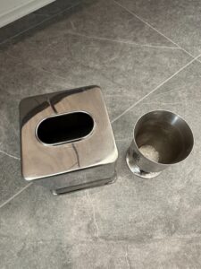 Silver-Plated-Tissue-Box-Cover-and-Waste-Bin-Set-second-image