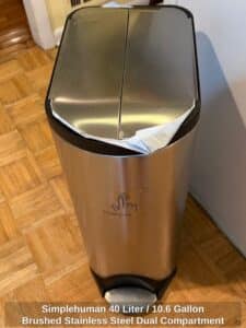 Simplehuman-Liter-or-.-Gallon-Brushed-Stainless-Steel-Dual-Compartment-Butterfly-Step-Can