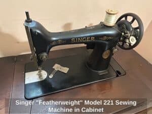 Singer-Featherweight-Model-Sewing-Machine-in-Cabinet-second-image
