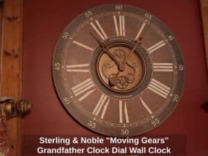 Sterling-Noble-Moving-Gears-Grandfather-Clock-Dial-Wall-Clock