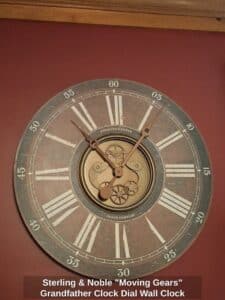 Sterling-Noble-Moving-Gears-Grandfather-Clock-Dial-Wall-Clock-second-image