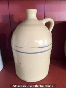 Stoneware-Jug-with-Blue-Bands