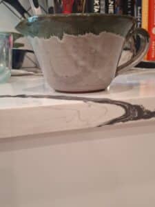 Stoneware-Pitcher-with-Glazed-Drip-Effect