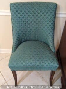 Teal-Fan-Pattern-Upholstered-Dining-Chair