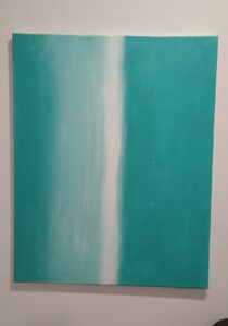 Teal-and-White-Abstract-Canvas-Painting-second-image