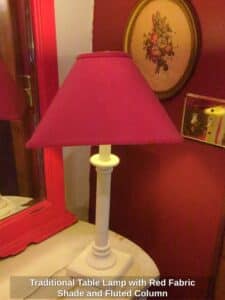 Traditional-Table-Lamp-with-Red-Fabric-Shade-and-Fluted-Column