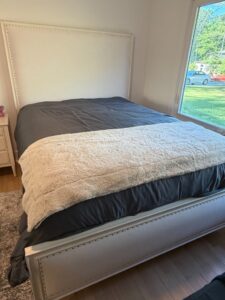 Upholstered-Platform-Bed-Frame-with-Nailhead-Trim