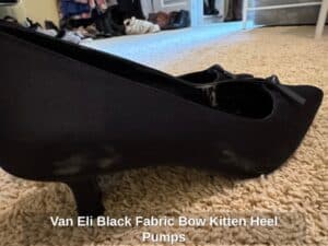 Van-Eli-Black-Fabric-Bow-Kitten-Heel-Pumps-second-image