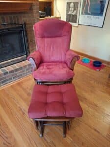 Velvet-Glider-Rocker-Recliner-Chair-with-Ottoman-second-image