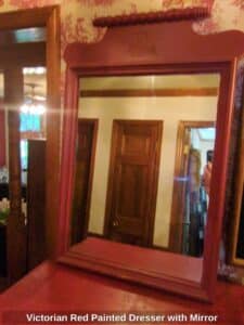 Victorian-Red-Painted-Dresser-with-Mirror