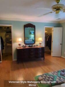 Victorian-Style-Mahogany-Dresser-with-Mirror-fourth-image