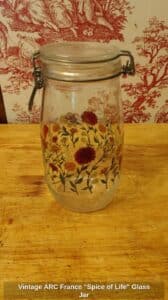 Vintage-ARC-France-Spice-of-Life-Glass-Jar