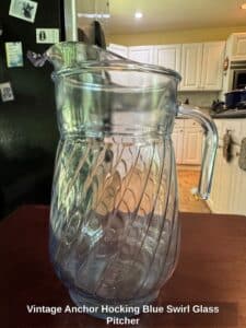 Vintage-Anchor-Hocking-Blue-Swirl-Glass-Pitcher-second-image