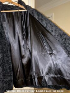 Vintage-Black-Persian-Lamb-Faux-Fur-Cape-second-image