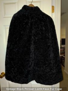 Vintage-Black-Persian-Lamb-Faux-Fur-Cape-third-image