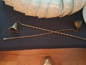 Vintage-Brass-Candle-Snuffer-Set