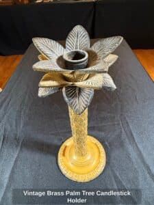 Vintage-Brass-Palm-Tree-Candlestick-Holder-second-image