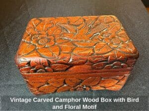 Vintage-Carved-Camphor-Wood-Box-with-Bird-and-Floral-Motif-second-image
