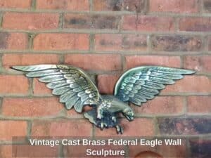 Vintage-Cast-Brass-Federal-Eagle-Wall-Sculpture