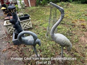 Vintage-Cast-Iron-Heron-Garden-Statues-Set-of-