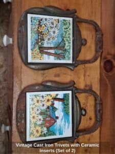 Vintage-Cast-Iron-Trivets-with-Ceramic-Inserts-Set-of-