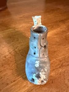 Vintage-Ceramic-Boot-Planter-with-Cat-Figurine-Made-in-Japan-second-image