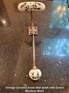 Vintage-Ceramic-Knob-Wall-Hook-with-Green-Bamboo-Motif