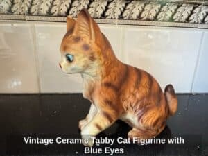 Vintage-Ceramic-Tabby-Cat-Figurine-with-Blue-Eyes-second-image