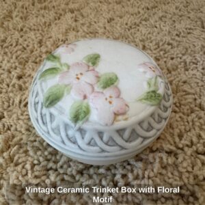 Vintage-Ceramic-Trinket-Box-with-Floral-Motif-second-image