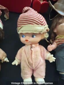 Vintage-Child-Doll-in-Pink-Pajamas