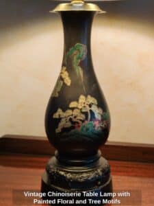 Vintage-Chinoiserie-Table-Lamp-with-Painted-Floral-and-Tree-Motifs-second-image