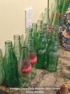 Vintage-Coca-Cola-Hobble-Skirt-Green-Glass-Bottles