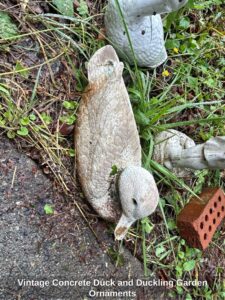 Vintage-Concrete-Duck-and-Duckling-Garden-Ornaments