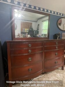 Vintage-Dixie-Mahogany-Double-Bow-Front-Dresser-with-Mirror
