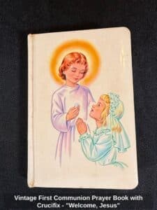 Vintage-First-Communion-Prayer-Book-with-Crucifix-Welcome-Jesus