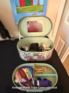 Vintage-Floral-Train-Case-with-Doll-Accessories
