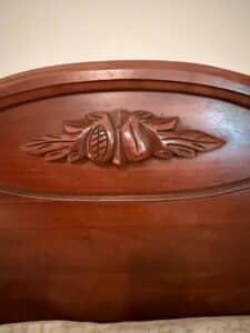 Vintage-French-Provincial-Cherry-Wood-Bed-Frame-fourth-image