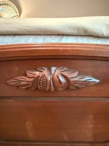 Vintage-French-Provincial-Cherry-Wood-Bed-Frame-second-image