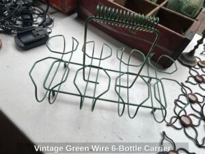 Vintage-Green-Wire-Bottle-Carrier