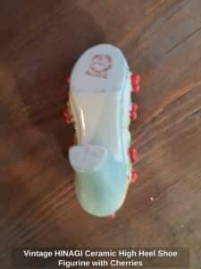 Vintage-HINAGI-Ceramic-High-Heel-Shoe-Figurine-with-Cherries-second-image