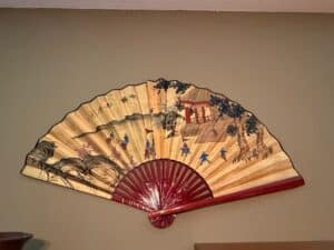 Vintage-Hand-Painted-Chinese-Scene-Folding-Fan