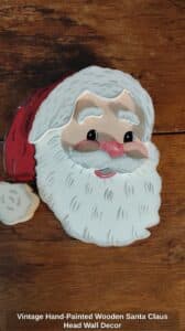 Vintage-Hand-Painted-Wooden-Santa-Claus-Head-Wall-Decor