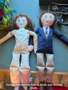 Vintage-Handmade-Fabric-Bride-and-Groom-Dolls