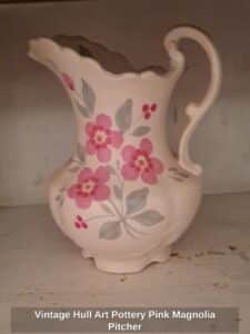 Vintage-Hull-Art-Pottery-Pink-Magnolia-Pitcher