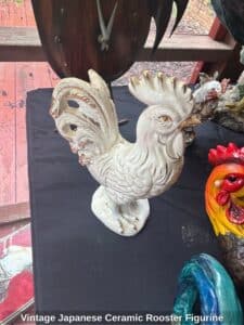 Vintage-Japanese-Ceramic-Rooster-Figurine