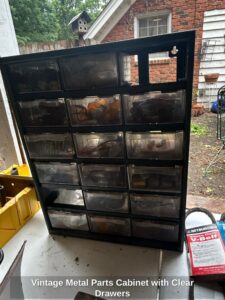 Vintage-Metal-Parts-Cabinet-with-Clear-Drawers