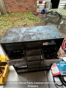 Vintage-Metal-Parts-Cabinet-with-Clear-Drawers-second-image
