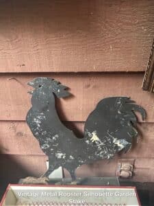 Vintage-Metal-Rooster-Silhouette-Garden-Stake